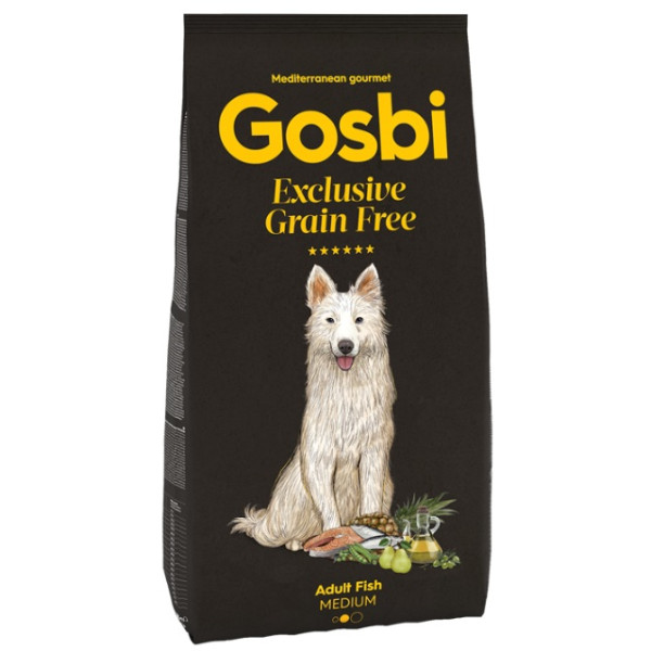 Gosbi Exclusive Grain Free 無穀物狗糧 頂級低敏系列 中型成犬配方 魚肉 3kg  / 12kg